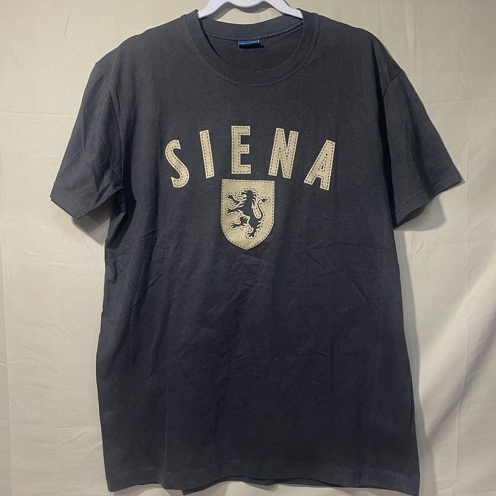 Vintage Italia Mania Black Siena Graphic T-Shirt Mens Size Large Made In Italy